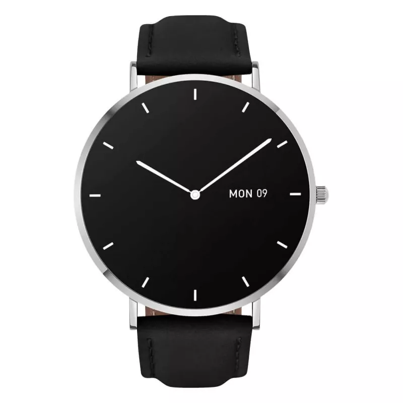 Smartwatch Garett Verona argento-nero pelle VERONA_SREB_CZARN_SKOR Garett