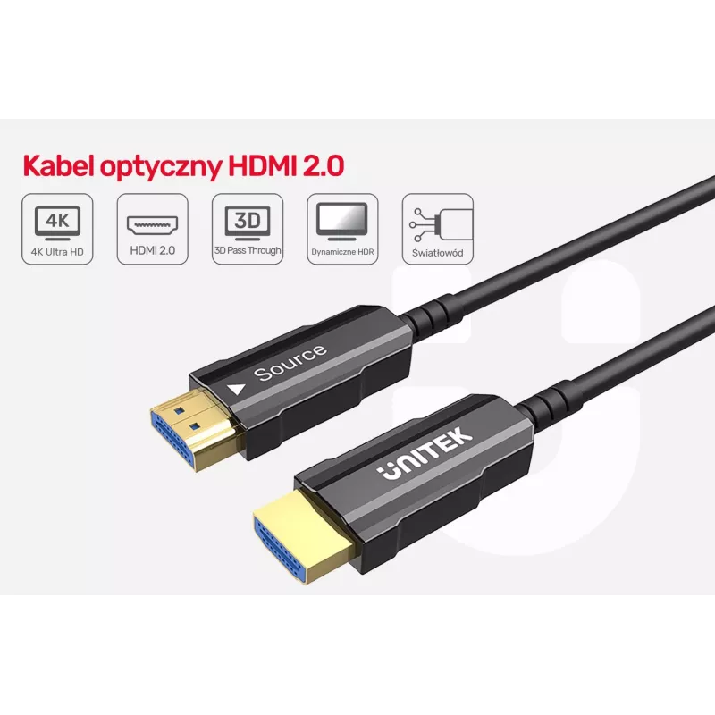 Cavo HDMI UNITEK C11072BK-25M 25 m 18 Gbit/s nero