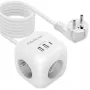 Power Cube QOLTEC 52547 ciabatta 3×prese AC, 2×USB-A, 1×USB-C PD 20W
