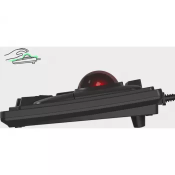 Tastiera meccanica full-size con filo KeySonic KSK-8202ELU-T (DE) — USB, layout tedesco, nero