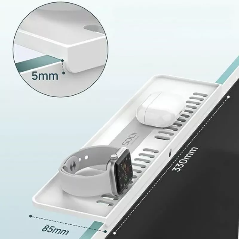Supporto portaoggetti per iMac 312 bianco