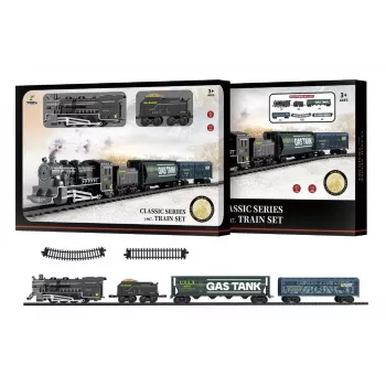 Trenino elettrico giocattolo Artyk Train Vintage — modello 173806, set ferroviario a batteria in stile vintage