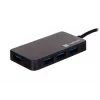 Hub USB NATEC Moth 4 porte USB 3.2 Gen 1 Type-A (5000 Mbit/s), alimentato via USB, nero, cavo 0,15 m