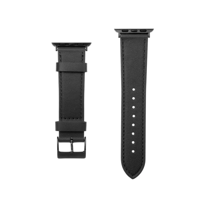 Cinturino in pelle per Apple Watch FIXED FIXLST-434-BK — nero, cinturino di ricambio