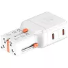 Caricabatterie da viaggio World 65W USB-C + USB-A bianco