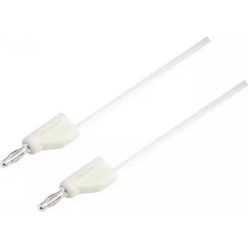 VOLTCRAFT cavo di prova [connettore maschio 4 mm - connettore maschio 4 mm] 1,5 m bianco MSB-300 (MSB-300-1.5-WS)