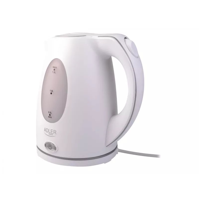 Adler | Bollitore | AD 1207 | Standard | 2000 W | 1,5 L | Plastica | Base girevole 360° | Bianco