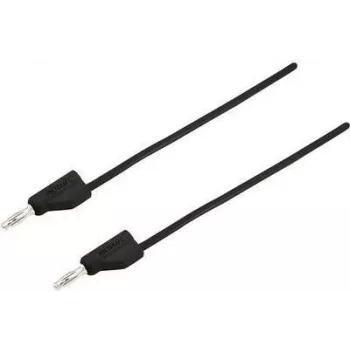VOLTCRAFT cavo di prova [connettore maschio 4 mm - connettore maschio 4 mm] 2 m nero MSB-300 (MSB-300-2-SW)
