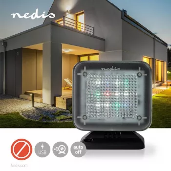Nedis Simulatore TV Telecamera finta di sorveglianza Nero Box