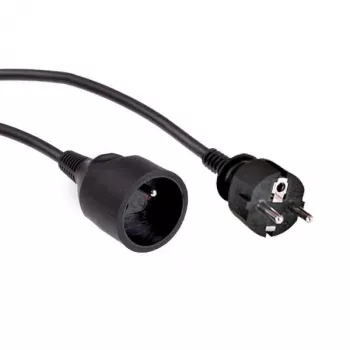 Prolunga elettrica LOGON PSPC02 — cavo 2 m, 1 presa AC, nera