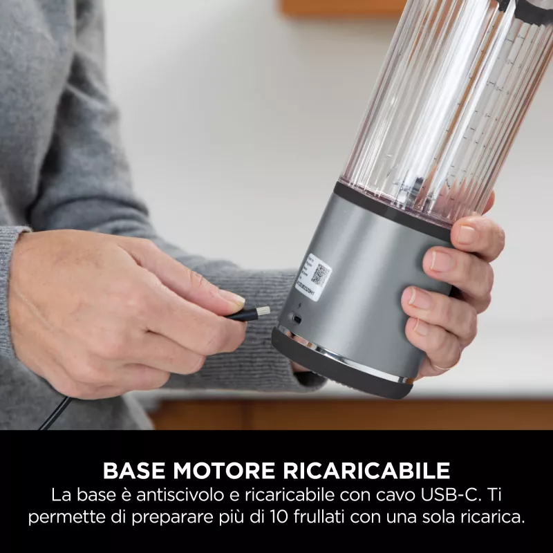 Frullatore sportivo Ninja Blast BC151EUNV — contenitore 0,53 L, 14,4 W, a batteria, blu