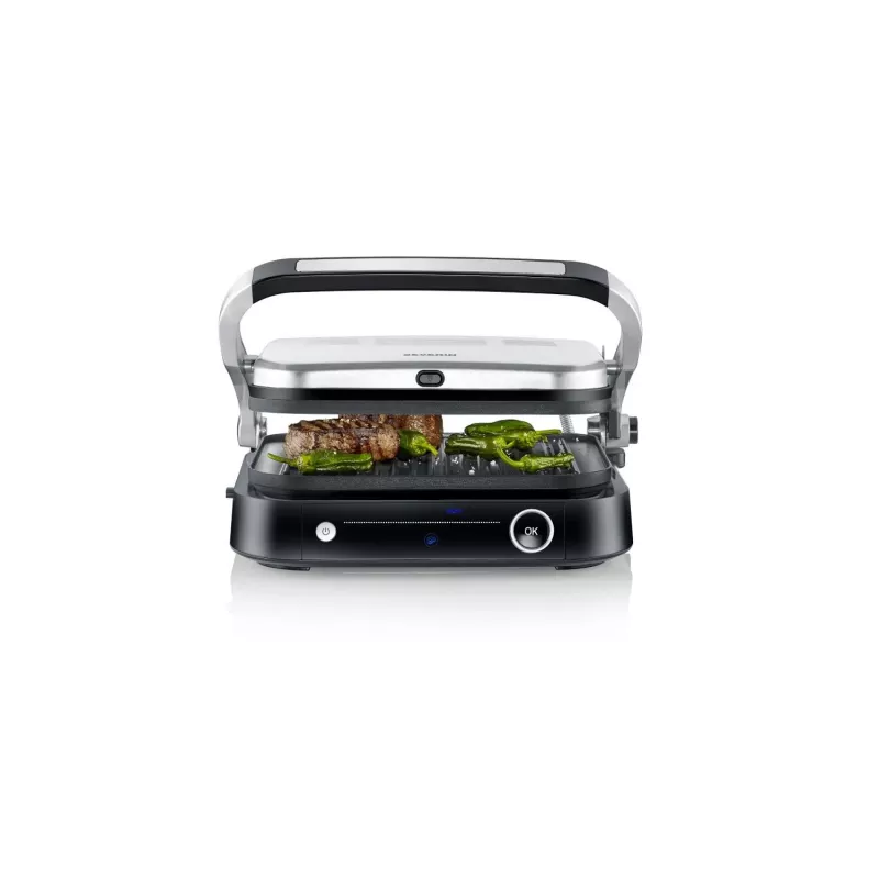 Piastra grill SEVINI Pro, KG 2395 (argento/nero, 1.800 Watt)