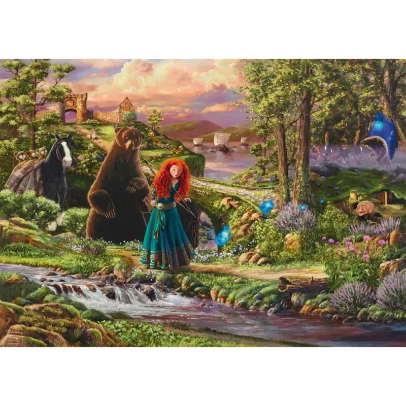 Thomas Kinkade Studios: Disney Dreams Collection - Brave, Merida Leggenda delle Highlands, puzzle 1000 pezzi