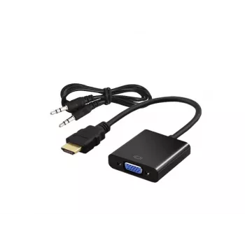 Adattatore video SAVIO CL-23/B VGA (maschio) a HDMI Type-A (femmina) 0,5 m, nero