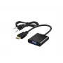 Savio CL-23/B adattatore da HDMI (M) a VGA (F) con audio, nero