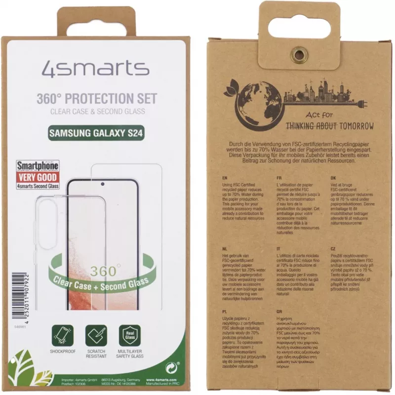 Cover 4smarts Galaxy S24 trasparente 15,8 cm (6,2 pollici)