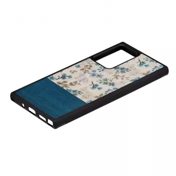 Custodia per cellulare man and wood per Samsung Galaxy Note 20 Ultra — fiore blu su nero