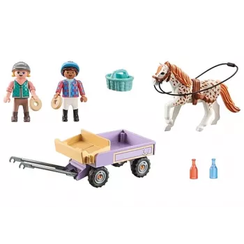 Playmobil 71496 Horses of Waterfall: carrozza pony