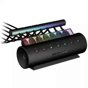 Streamplify HUB CTRL 7, 7x USB 3.0 Type-A, RGB, 12V, cavo di alimentazione EU – nero