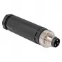 Connettore DeLOCK M8 codifica A 3 poli maschio connessione a vite nero
