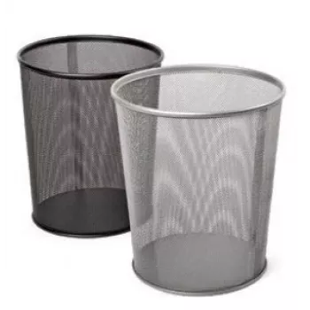 Cestino Forpus, 12 l, nero, metallo perforato