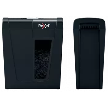 Distruggidocumenti REXEL Secure X8 — taglio incrociato P-4, 4x40 mm, capacità 8 fogli, contenitore di raccolta 14 l, nero