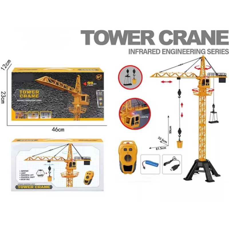 Gru a torre R/C modello Madej 013211 giocattolo da costruzione radiocomandato