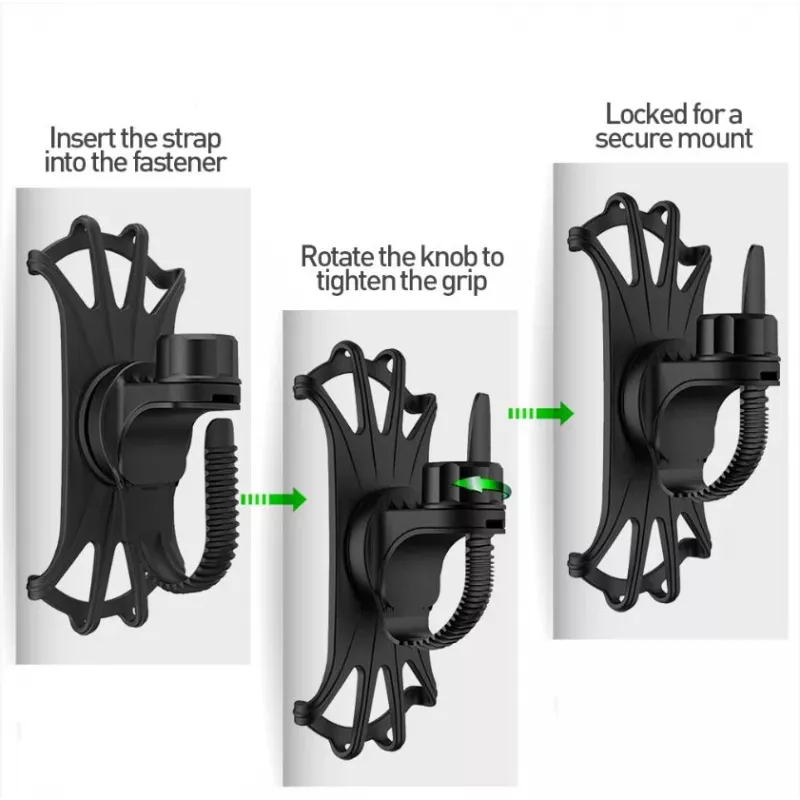 Supporto per bici Tellur BPH100 nero – supporto da manubrio per smartphone, supporto regolabile