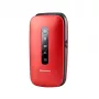 Panasonic KX-TU550 EXR telefono cellulare per anziani, 4G, 2,8 pollici, a conchiglia, rosso