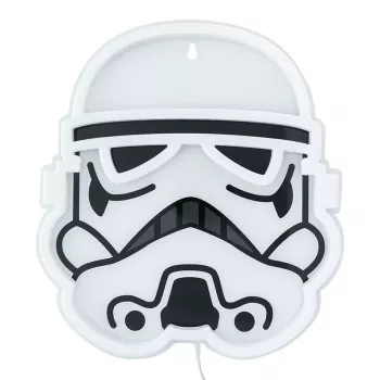 Luce neon LED da parete Paladone Stormtrooper modello PP14595SWVN, illuminazione decorativa Star Wars