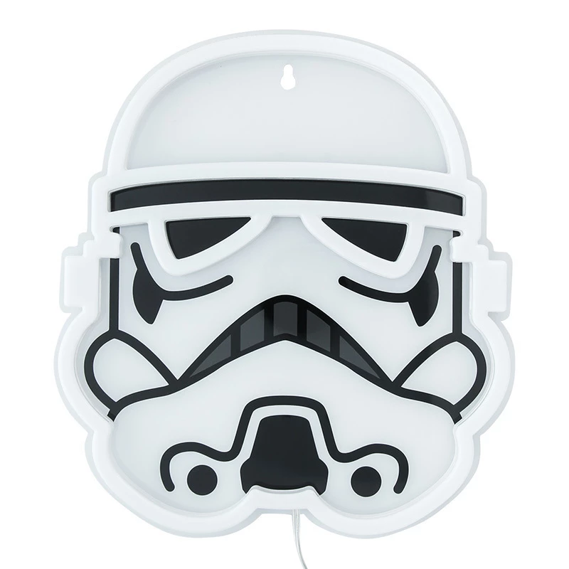 Luce neon LED da parete Paladone Stormtrooper modello PP14595SWVN, illuminazione decorativa Star Wars