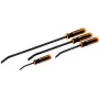 Bahco 2484T/S4 set di leve con testa piatta, 4 pezzi, 200 / 300 / 450 / 600 mm, lama passante per martellare, impugnatura bicomponente