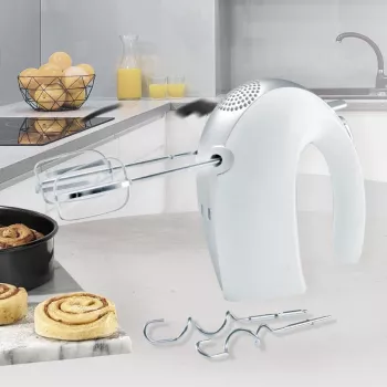 Frullatore a mano Maestro MR-506 – 2 velocità, bianco, frullatore da cucina compatto