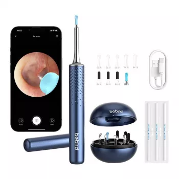 Pulitore per orecchie Bebird M9 S con telecamera HD e luce LED, blu