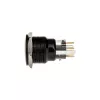 Pulsante a pressione antimanomissione DimasTech 22 mm Blackline Dot RGB PD223
