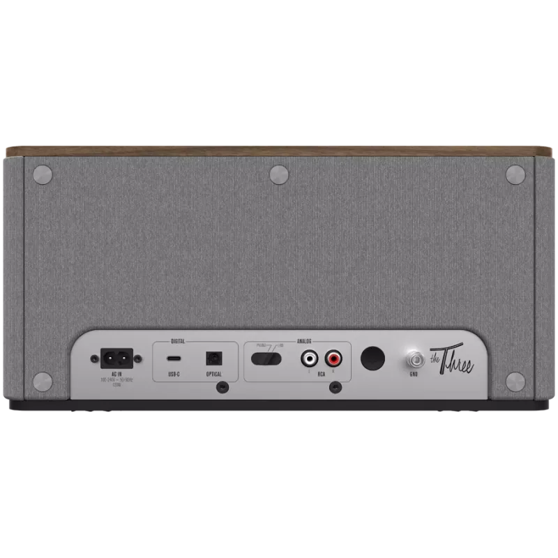 Klipsch the Three Plus sistema di altoparlanti Bluetooth Premium noce USB RCA...