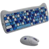 Set tastiera e mouse wireless CANYON HSET-W6 Kitty Edition AAA AA blu