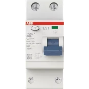 ABB Interruttore differenziale FX202A-40/0.03 2 poli tipo A 40A 30mA (2CSF202165R1400)