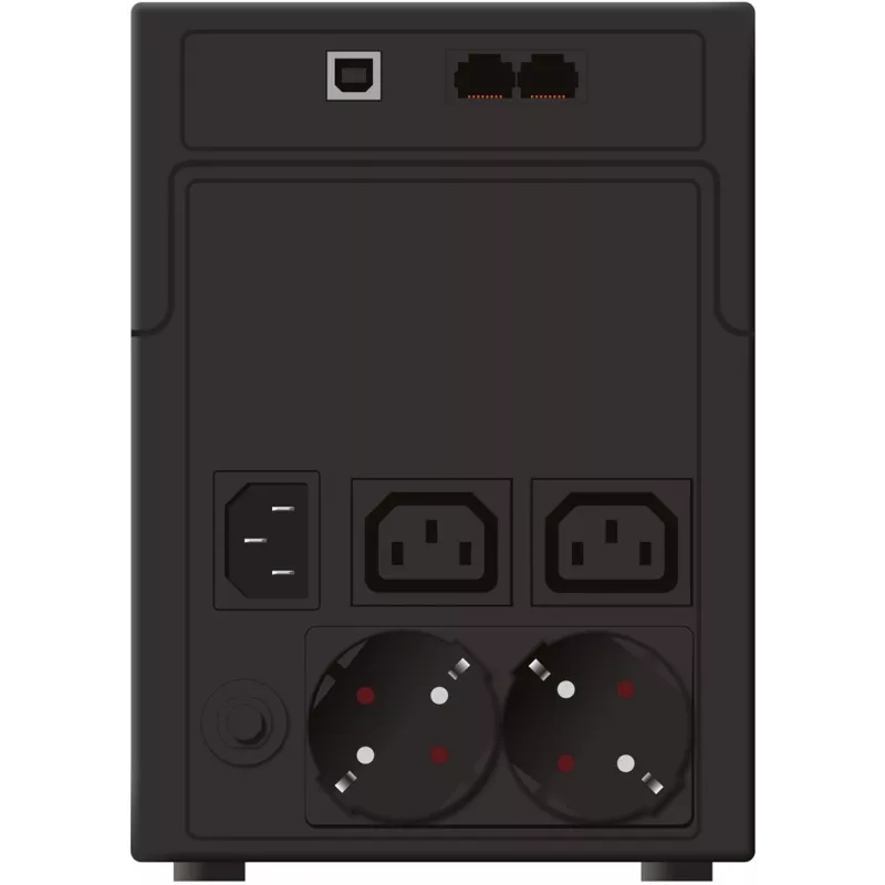 PowerWalker VI 1200 SHL gruppo di continuità line-interactive UPS 1200 VA (1,2 kVA), 600 W, 4 prese (2x Schuko, 2x IEC C13), USB, LCD, nero
