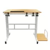 Tavolino mobile per laptop Maclean, bianco, 80x60cm, max 50kg, altezza regolabile 67-115cm, MC-124 W