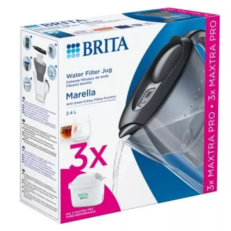 Brita Marella + 3 MAXTRA PRO Pure Performance 2,4 l Blu