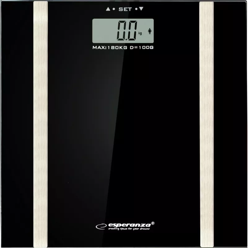 Bilancia pesapersone Esperanza EBS018K – elettronica, 180 kg, nera