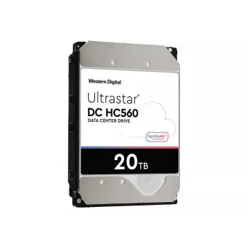 WD Ultrastar DC HC560 - disco rigido - 20TB - interno - 3.5 (8,9 cm) - SAS 12Gb/s - 7200 giri/min - buffer: 512MB (0F38652)