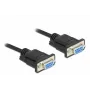 Cavo seriale DeLOCK 86605 nero 2m RS-232 Sub-D9