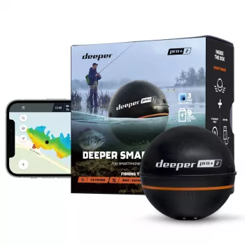 Ecoscandaglio portatile Deeper Smart Sonar PRO+ 2 sonar 675 kHz, portata 100 m, 65×65×65 mm, Li‑Ion 950 mAh