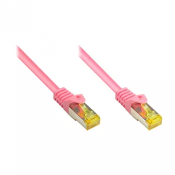 Cavo patch RJ45 con cavo Cat.7 e protezione anti-piegamento (RNS®), S/FTP, PiMF, senza alogeni, 600MHz, OFC, magenta, 2m, Good Connections® (8070R-020M)