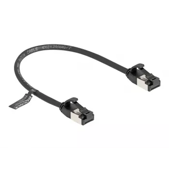 Cavo di rete DeLOCK cavo RJ45 connettore maschio su connettore maschio Cat.8.1 0,25 m nero