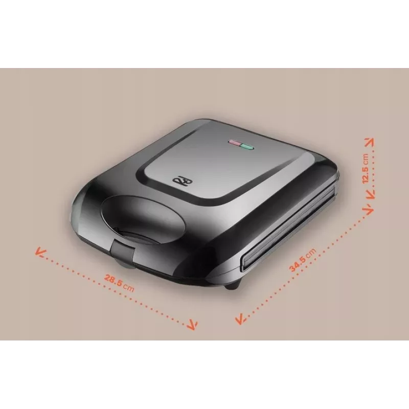 Promis STP 25 XXL tostiera per sandwich, 4 toast, 1400 W, nero