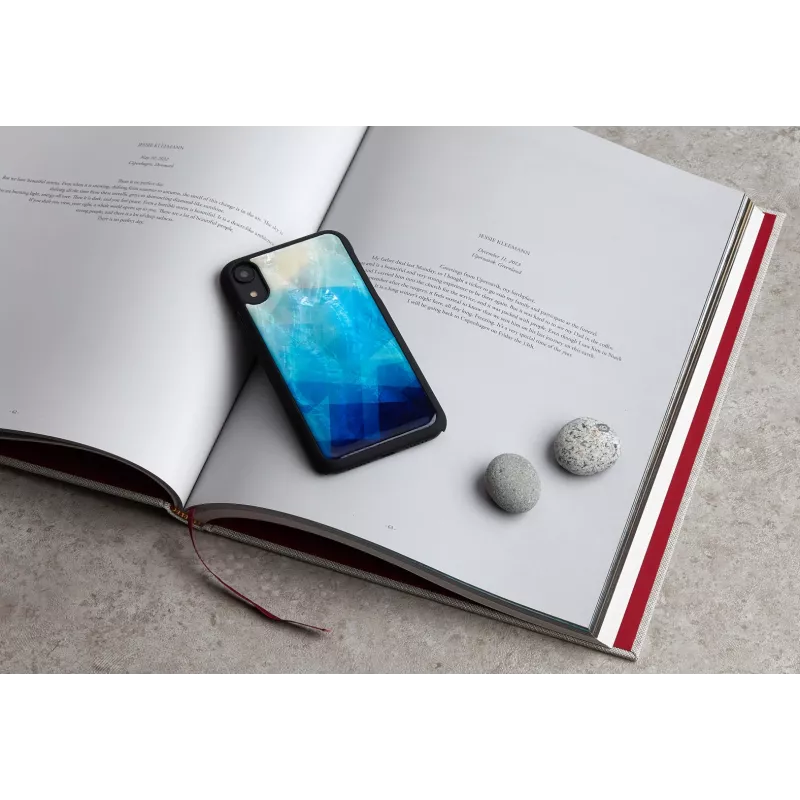 Custodia per cellulare iKins per iPhone XR – blausee esterno, nero interno