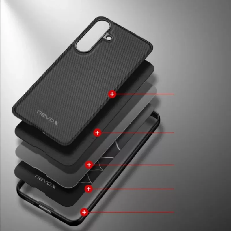 nevox StyleShell NYLO - Samsung Galaxy S25 FE nero (2576)